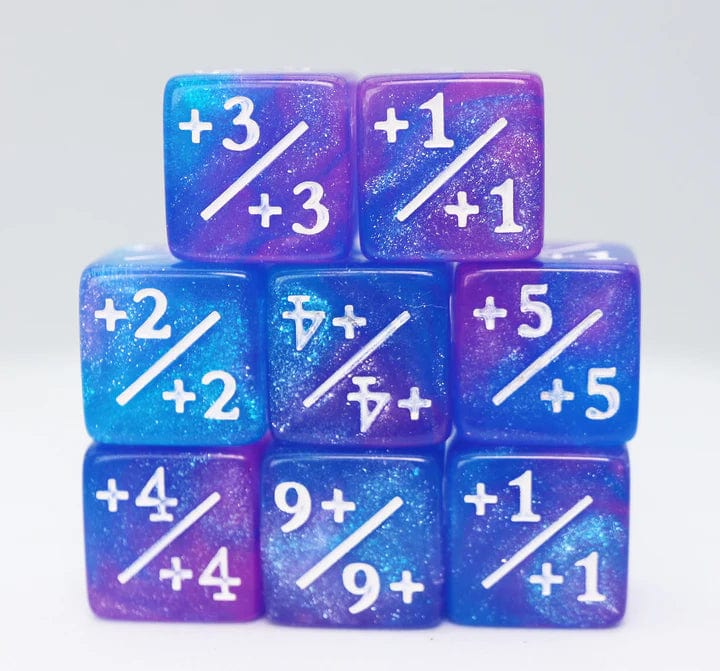 +1/+1 Blue & Purple Glitter Counters for Magic - set of 8 - Image 3