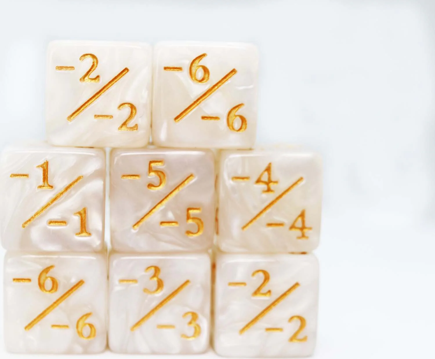 -1/-1 Pearl White Counters for Magic - set of 8 - Image 5