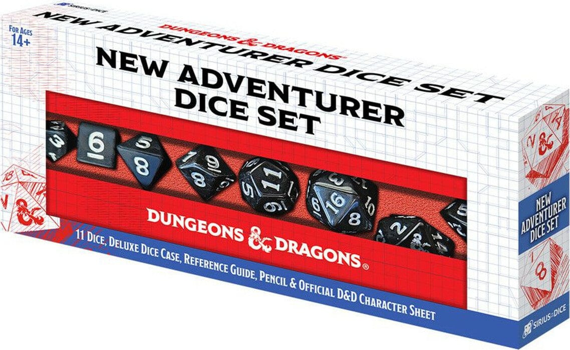 11-Die Set D&D New Adventurer Set- Black - Image 4