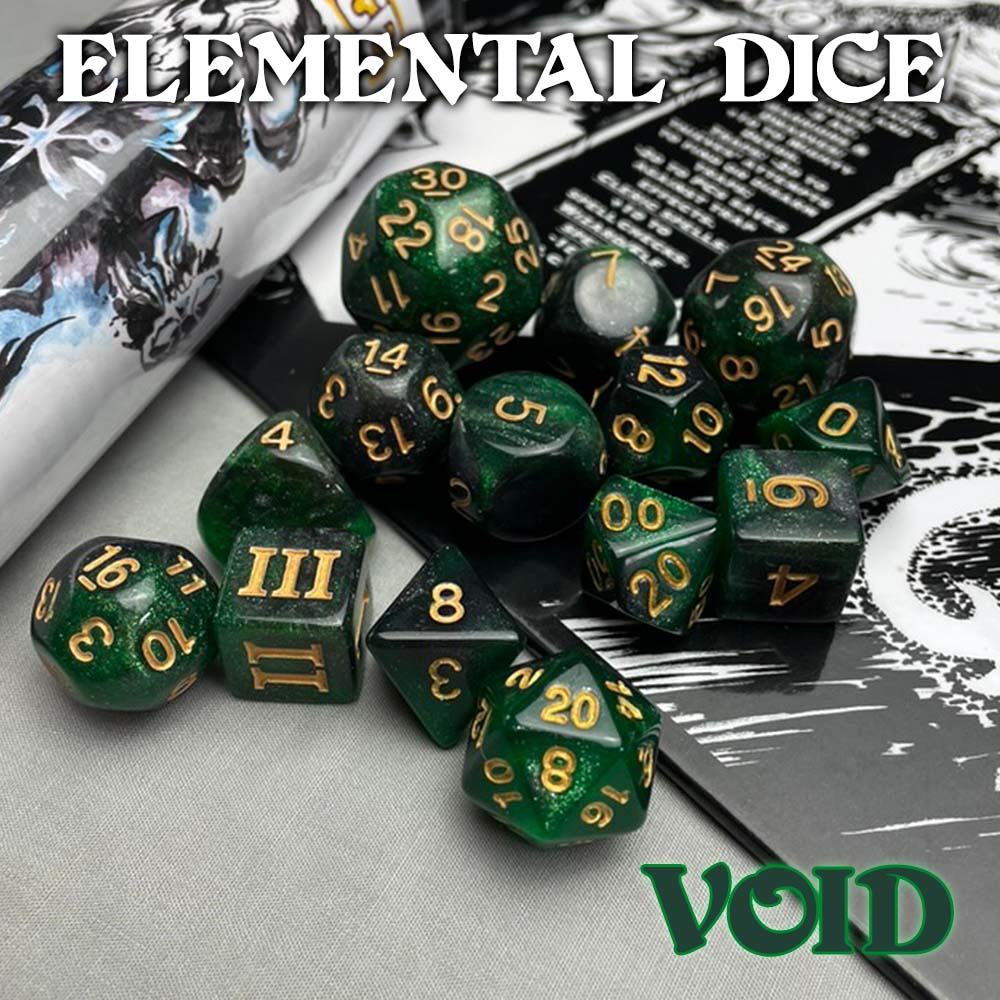 14-Set DCC Elemental Dice - Void - Image 2