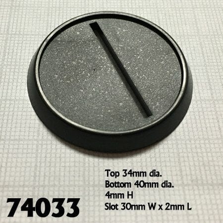 40mm Round Plastic gaming Bases (10)