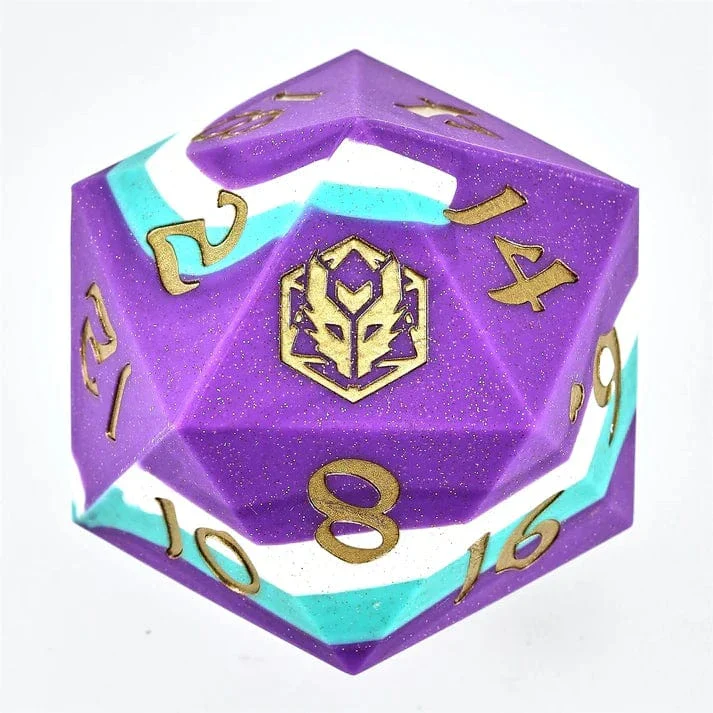 55MM Chonk Rubber Silicon D20 - Celestial Gleam - Image 3