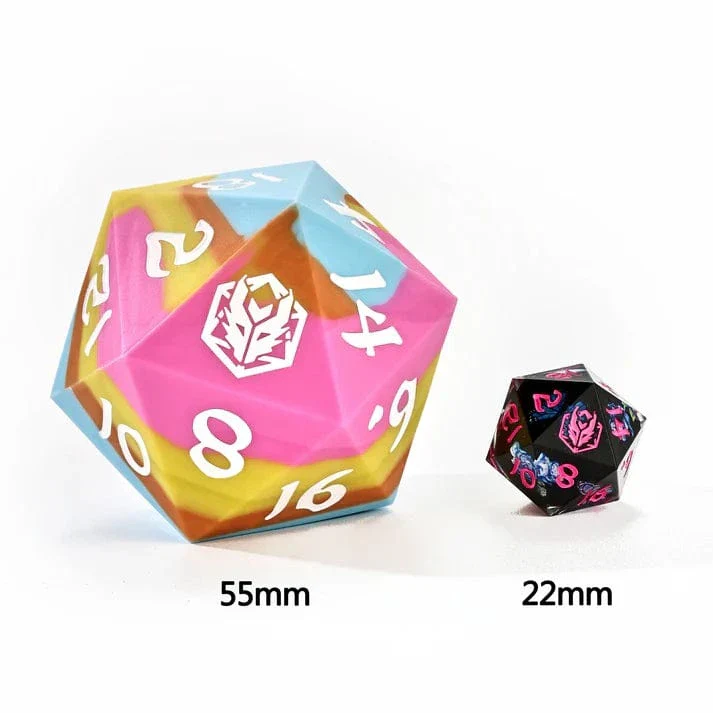 55MM Chonk Rubber Silicon D20 - Radiant Whispers - Image 2