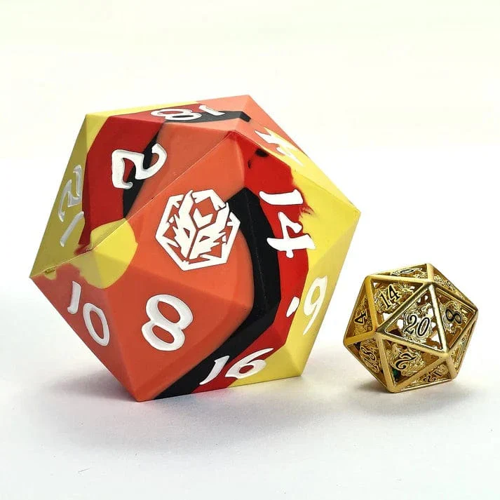55MM Chonk Rubber Silicon D20-The Fire Ball - Image 2