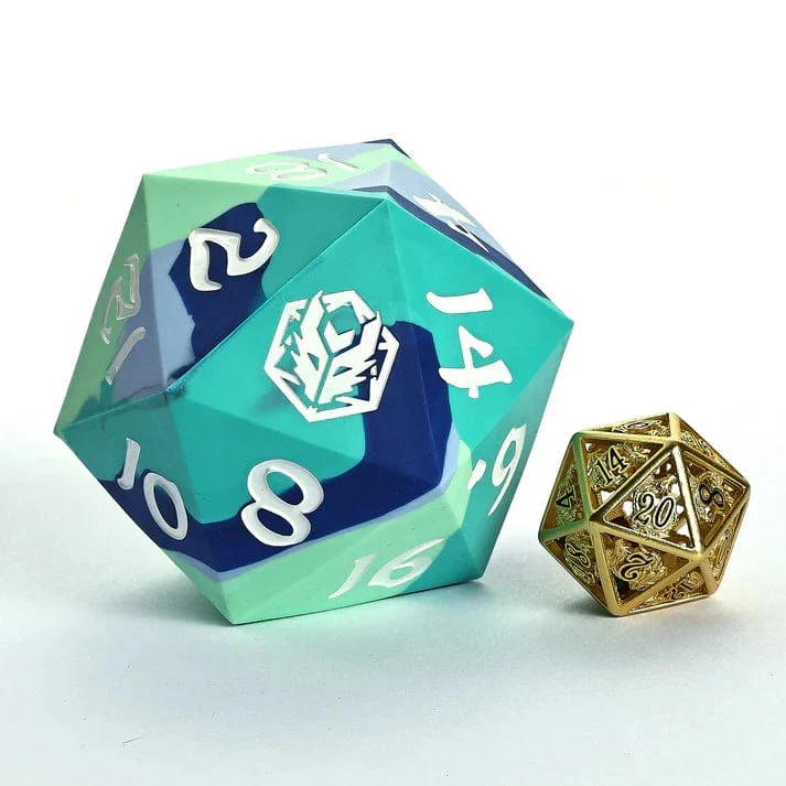 55MM Chonk Rubber Silicon D20-The Ice Ball - Image 2