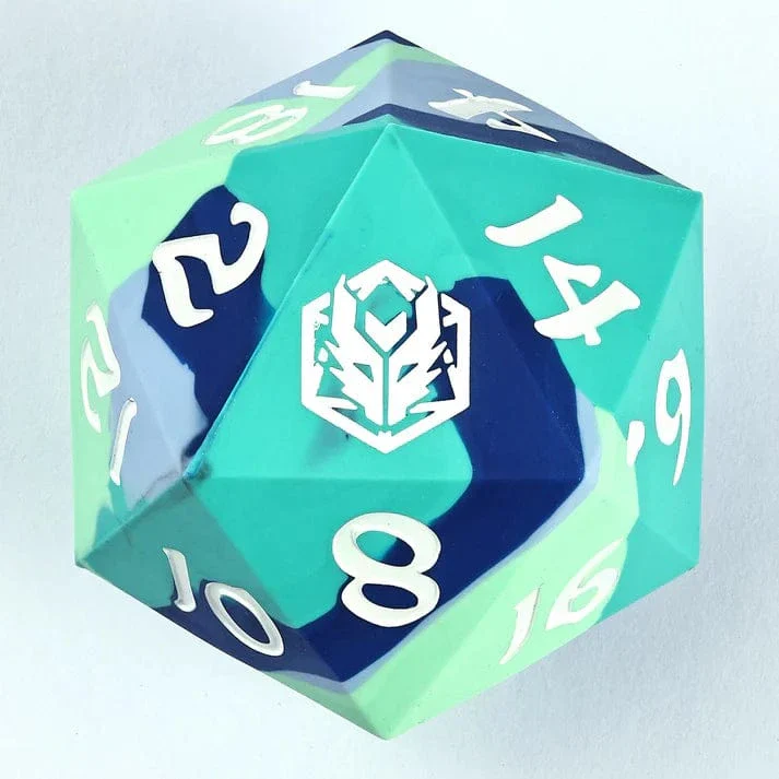 55MM Chonk Rubber Silicon D20-The Ice Ball - Image 3