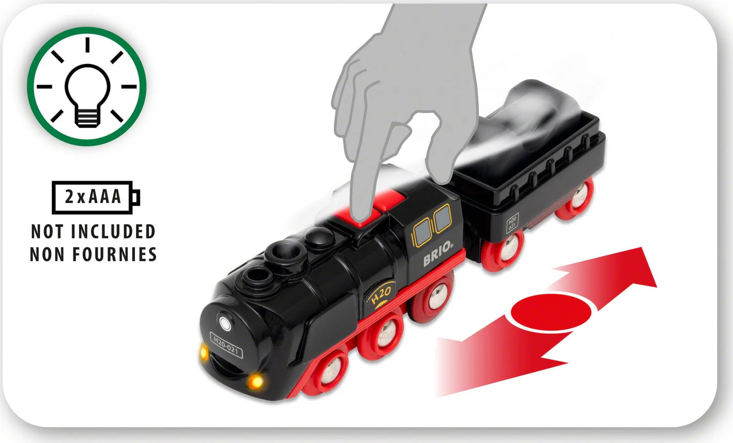 BRIO Battery Operated Steam Train - Image 3