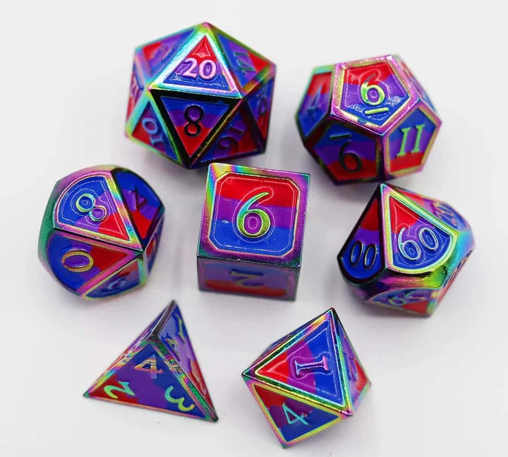Bisexual Metal Dice Set