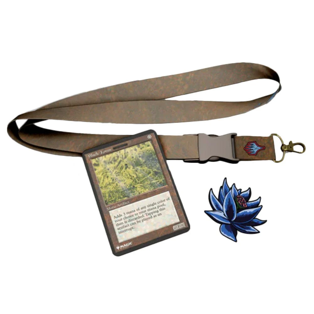 Black Lotus Pin and Lanyard Set