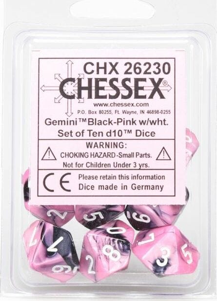 Black Pink/White 10d10 Set - Image 2