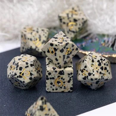 Black Speckle Gemstone - Engraved with Gold - Image 3