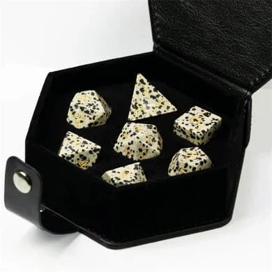 Black Speckle Gemstone - Engraved with Gold - Image 4