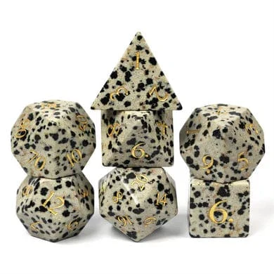 Black Speckle Gemstone - Engraved with Gold - Image 7