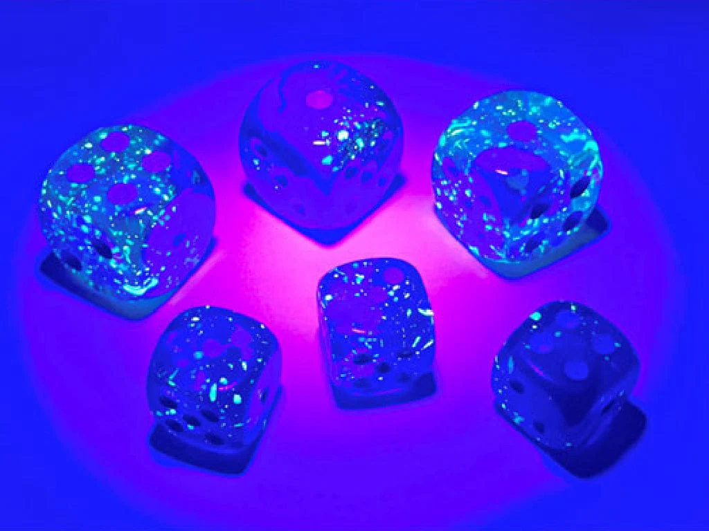 Gemini® 12mm D6 Blue-Blue/light blue Luminary™ Dice Block™ (36 dice) - Image 12