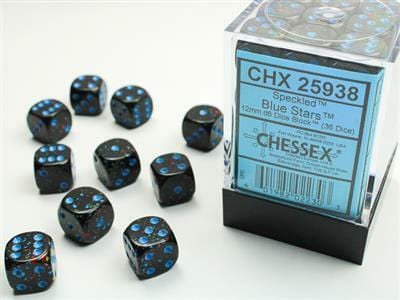 Speckled® 12mm D6 Blue Stars™ Dice Block™ (36 dice) - Image 2