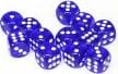 Translucent 16mm D6 Blue/white Dice Block™ (12 dice) - Image 5