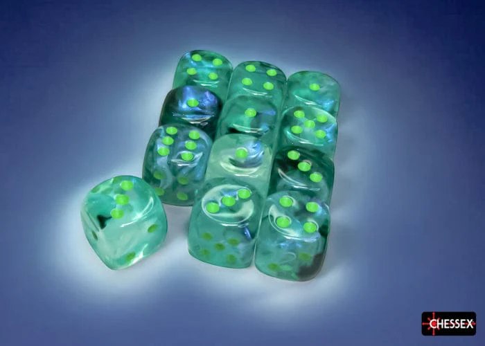 Borealis Kelp/light green Luminary d6 Dice Block (12 Dice)