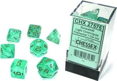 Borealis Light Green/gold Luminary Polyhedral 7-Die Set - Image 9