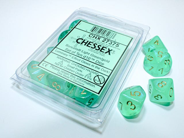 Borealis Light Green Gold Luminary d10 Set - Image 3