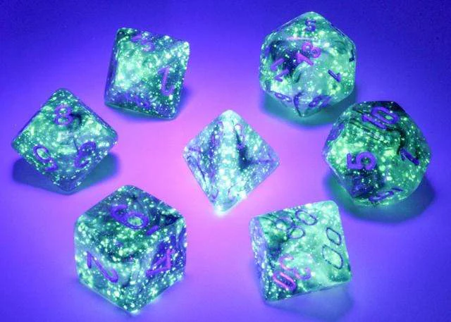 Borealis Light Smoke/silver Luminary Polyhedral 7-Die Set