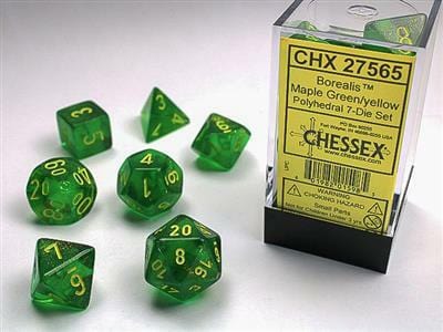 Borealis Maple Green/yellow Polyhedral 7-Die Set - Image 4