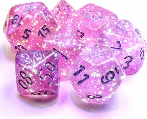 Borealis Pink/silver Luminary Polyhedral 7-Die Set - Image 5
