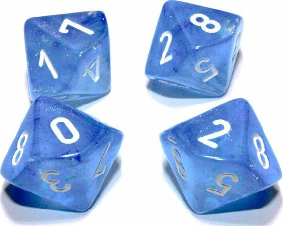 Borealis Sky Blue White d10 set - Image 3