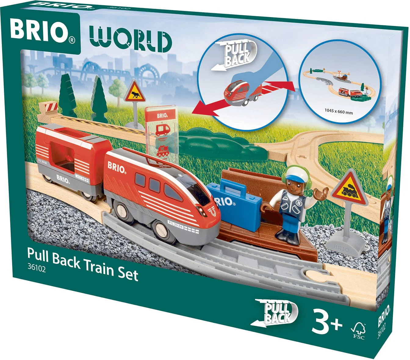 BRIO World Pull Back Train Set - Image 4
