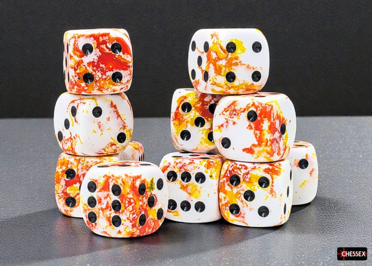 Brush Sunrise/black d6 Dice Block (12 Dice)