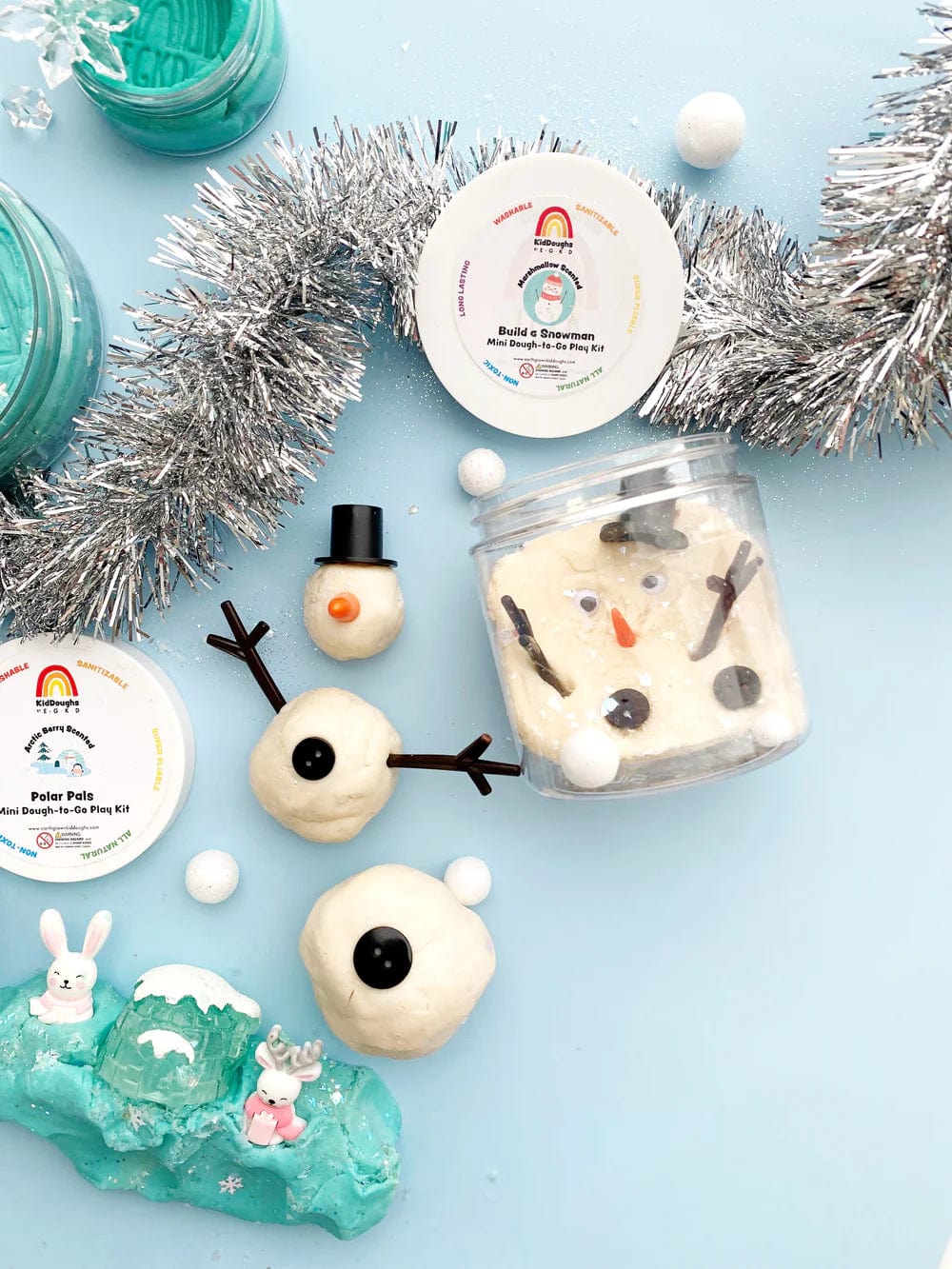 Build a Snowman Mini Dough To-Go Kit