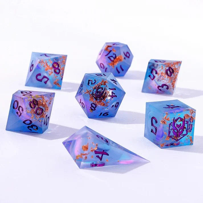 Captured Magic Sharp Edge Resin Dice Set- Enchanted Evening - Image 2