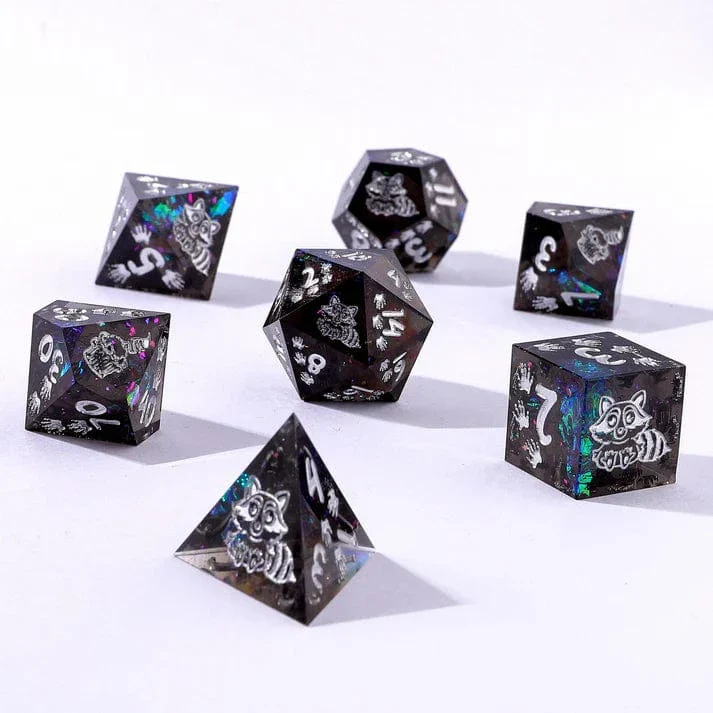 Captured Magic Sharp Edge Resin Dice Set - Raccoon's Reward - Image 2