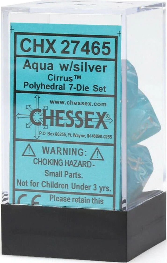 Cirrus Aqua/silver Polyhedral 7-Die Set - Image 2