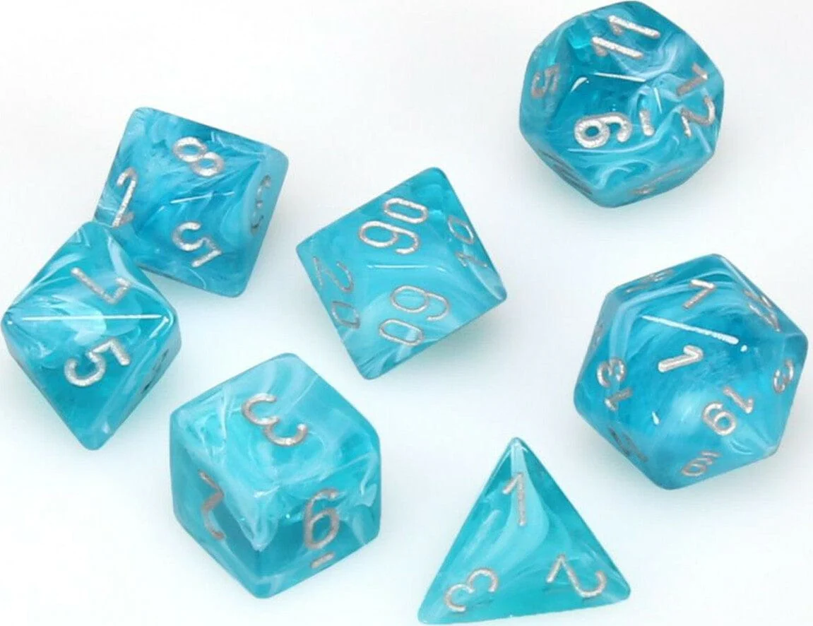Cirrus Aqua/silver Polyhedral 7-Die Set - Image 3