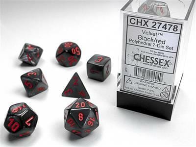 Velvet® Polyhedral Black/red 7-Die Set - Image 5