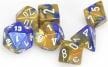 Gemini Blue-Gold/white Polyhedral 7-Die Set - Image 5