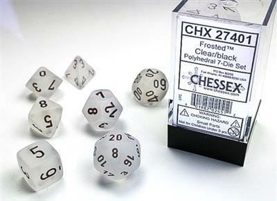 Frosted Clear/black Polyhedral 7-Die Set - Image 3