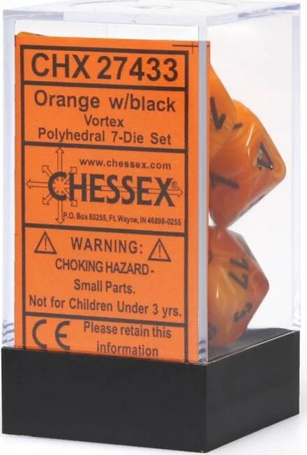 Vortex® Polyhedral Orange/black 7-Die Set - Image 2