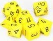Opaque Polyhedral Yellow/black 7-Die Set - Image 5