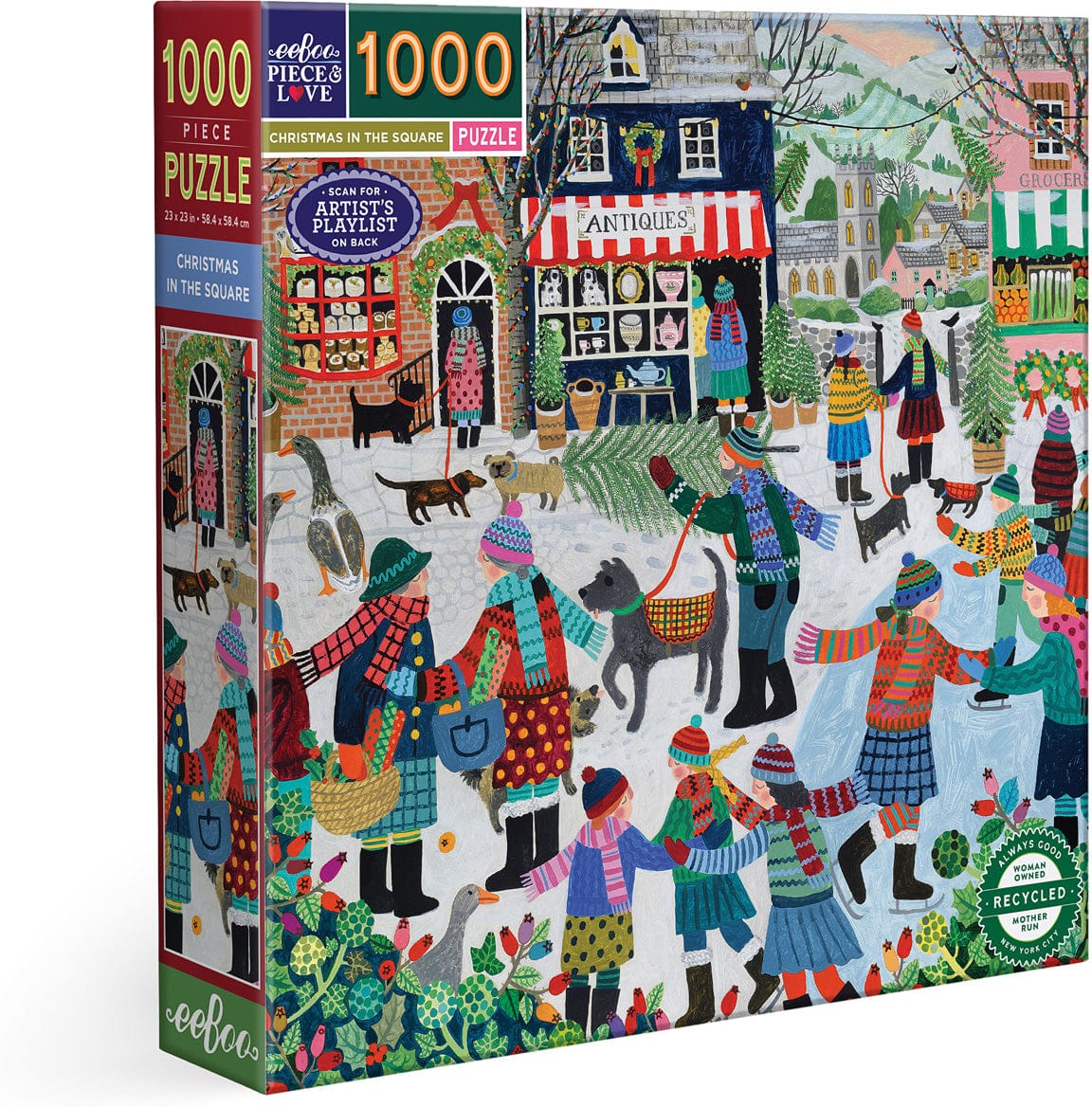 Christmas in the Square - 1000pc Jigsaw Puzzle - Image 2