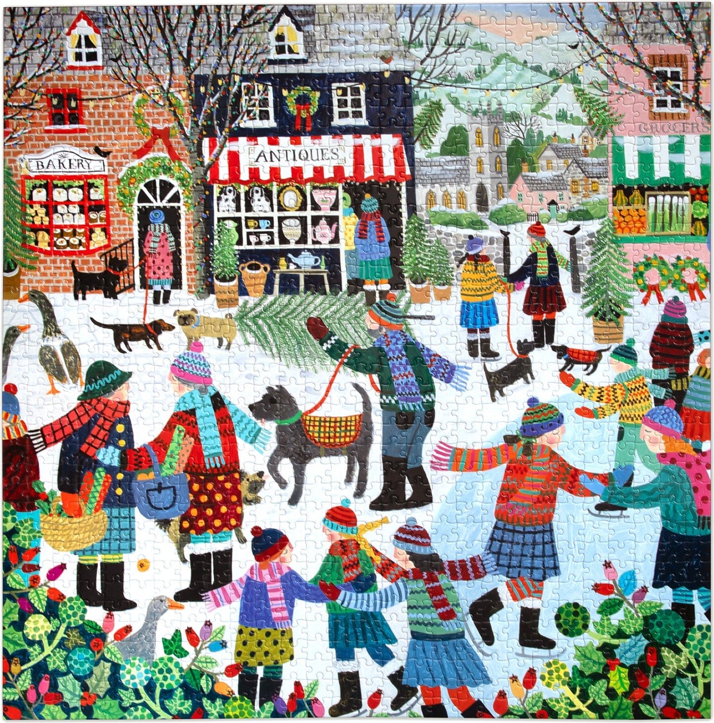 Christmas in the Square - 1000pc Jigsaw Puzzle - Image 3