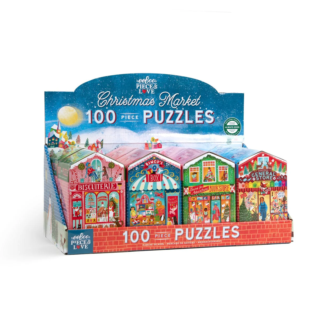 Christmas Market 100pc Puzz Asrt
