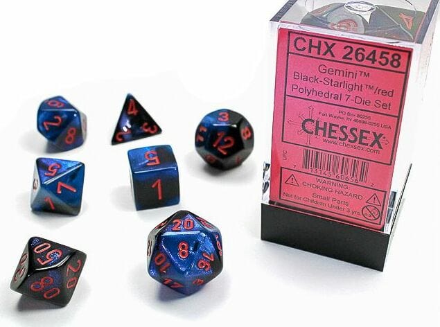 Gemini Black-Starlight/red Polyhedral 7-Die Set - Image 2