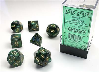 Scarab® Polyhedral Jade/gold 7-Die Set - Image 2