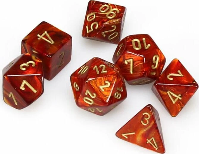 Scarab® Polyhedral Scarlet™/gold 7-Die Set - Image 3