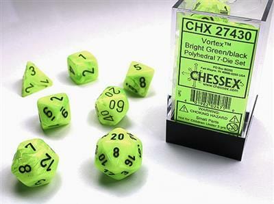 Vortex® Polyhedral Bright Green/black 7-Die Set - Image 3