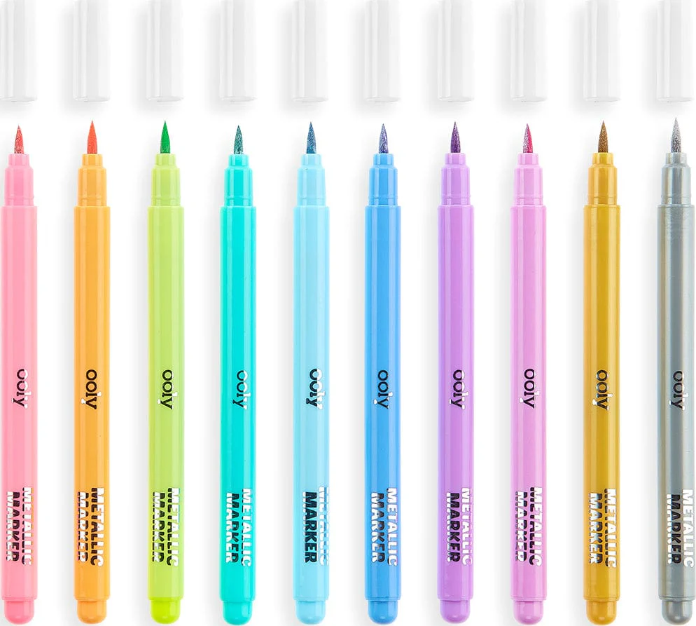 Color Lustre Metallic Colors Brush Markers - Image 5