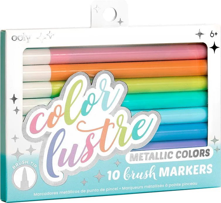 Color Lustre Metallic Colors Brush Markers - Image 9