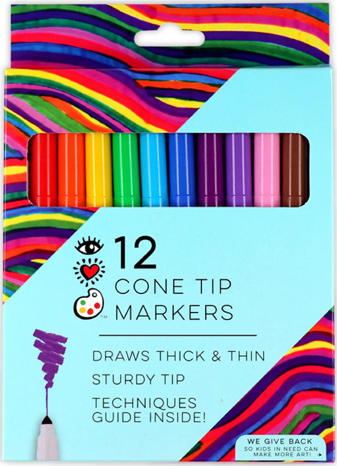 Iheartart 12 Cone Tip Markers - Image 5