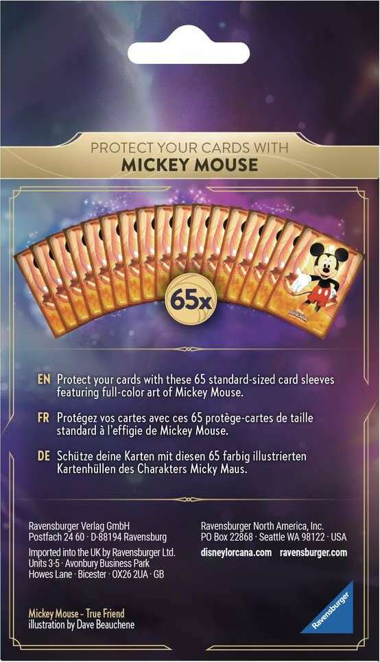 Disney Lorcana The First Chapter Mickey Mouse Card Sleeves - Image 5